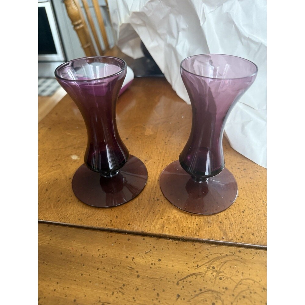 Vintage Amethyst Small Vases